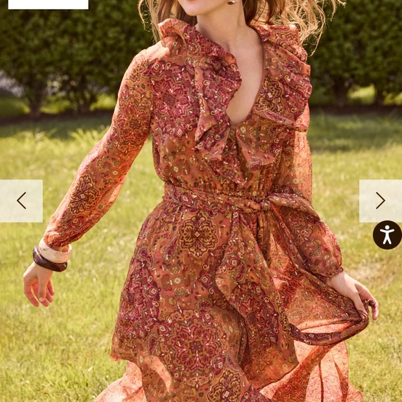 Figue ASPEN DRESS cinnamon brown size S 6-8 - Picture 3 of 6